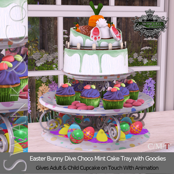 Second Life Marketplace - Swank & Co. Easter Bunny Dive Mint Choco Cake